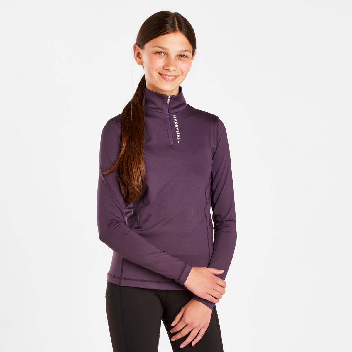 children's harry hall base layer in purple