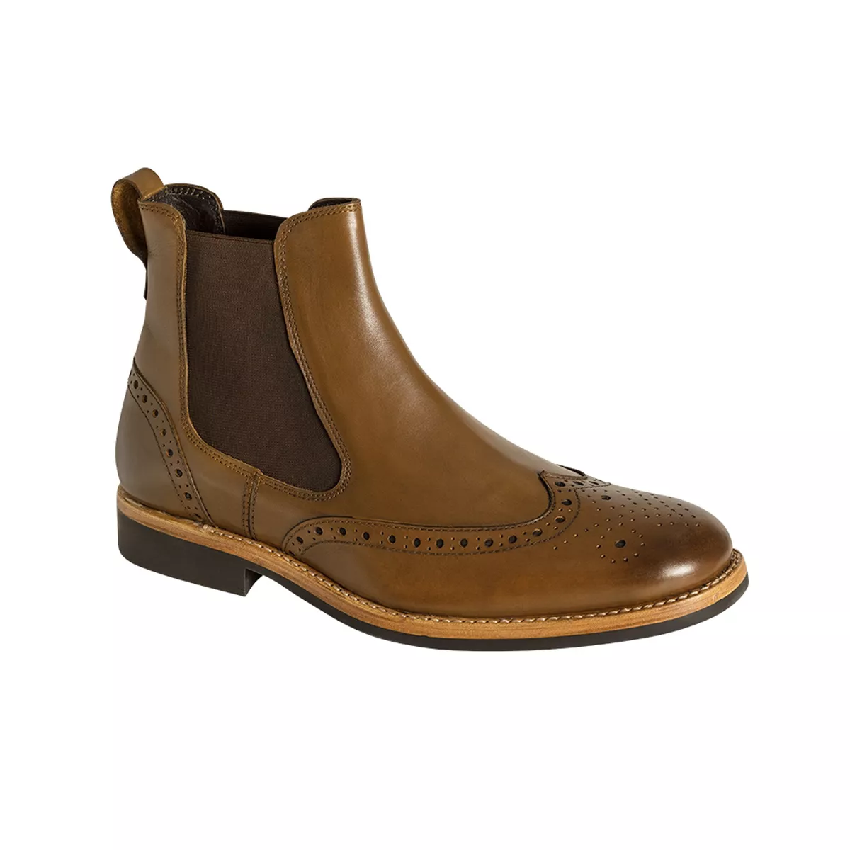 Hoggs of Fife Stanley Semi-Brogue Dealer Boot Tan