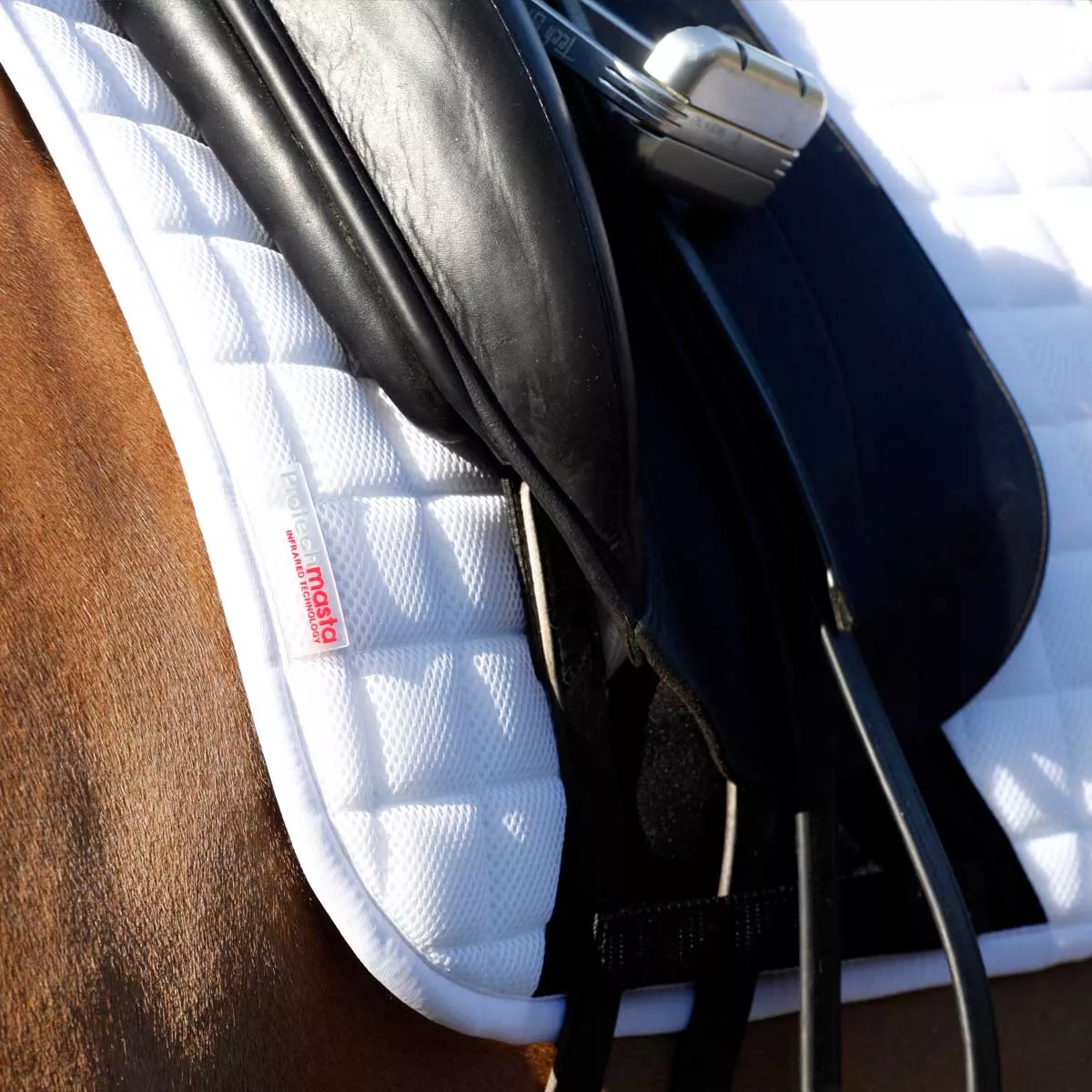 Protechmasta Far Infrared Airmesh Dressage Saddle Pad White