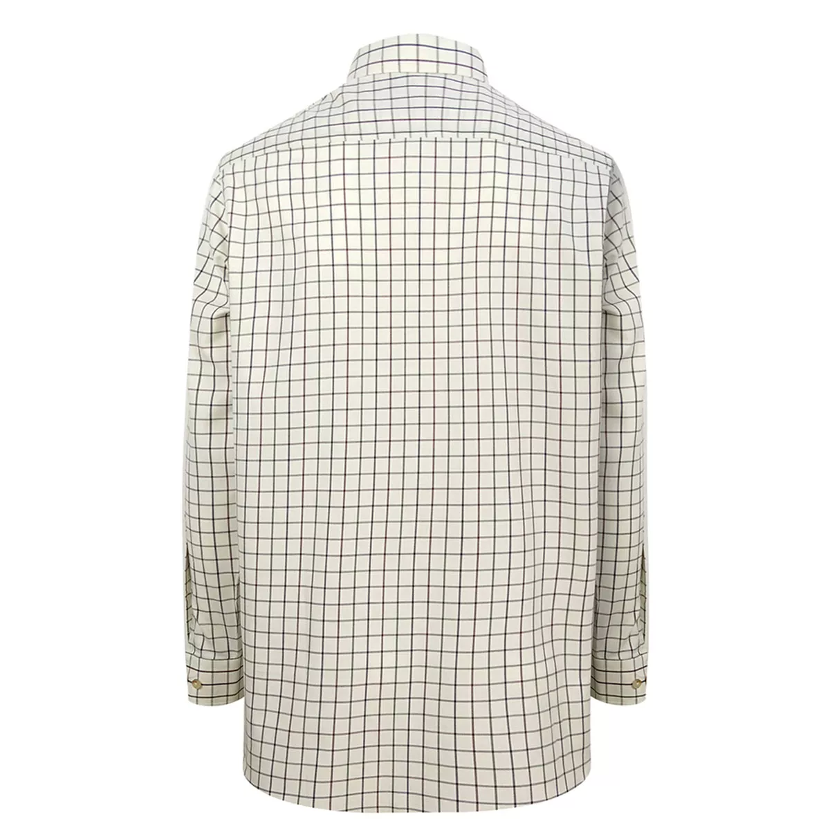 Hoggs Of Fife Balmoral Luxury Tattersall Shirt Navy/Wine