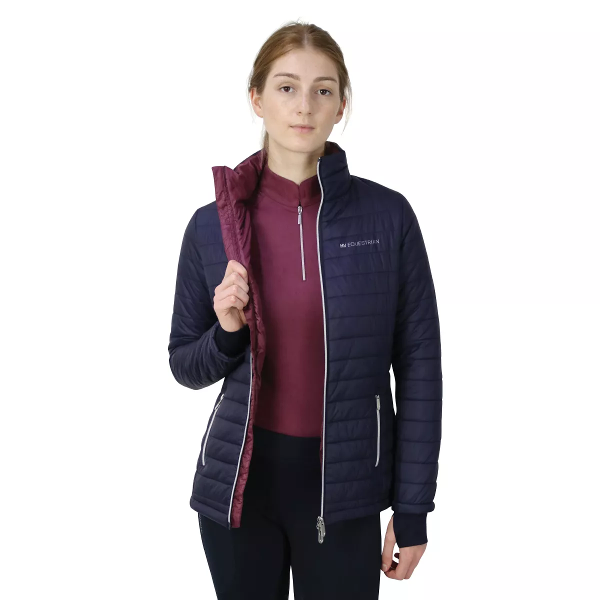 Hy Equestrian Synergy Padded Jacket Navy Blue
