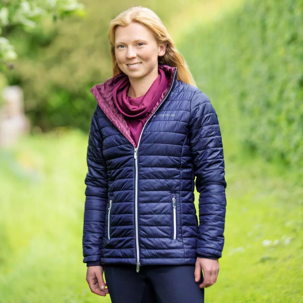 Hy Equestrian Synergy Padded Jacket Navy Blue