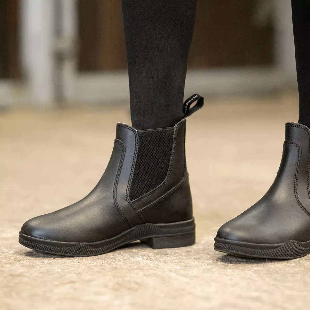 Hy Equestrian Fleece Lined Wax Leather Jodhpur Boot Black