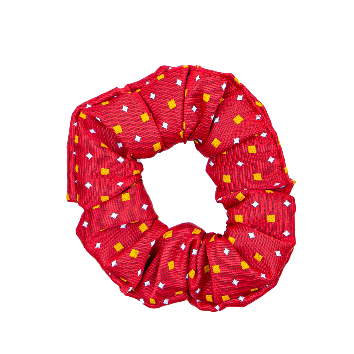 Supreme Products Show Scrunchie - Red/Gold Diamond