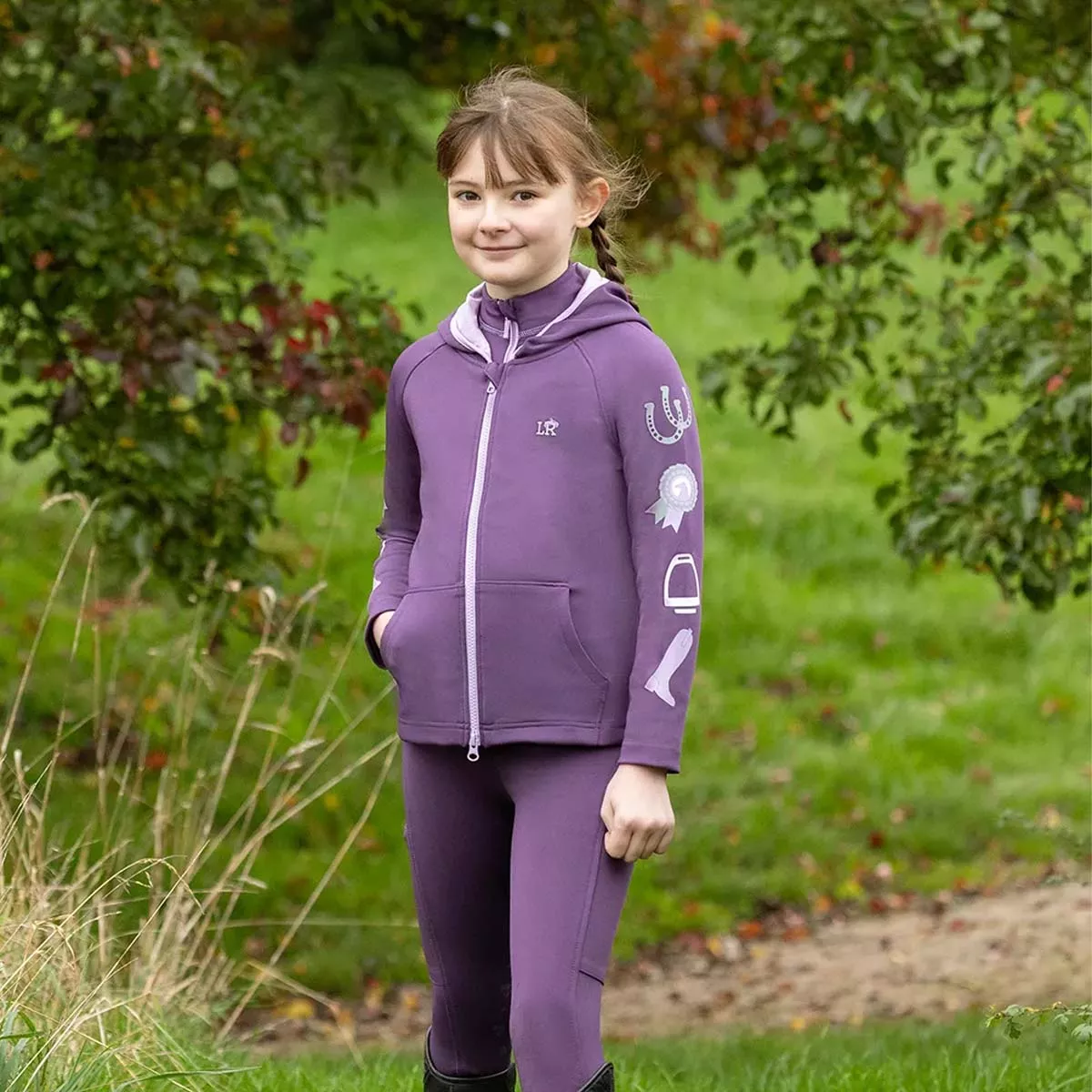 Giddy Up Gymkhana Zip Jacket by Little Rider Purple