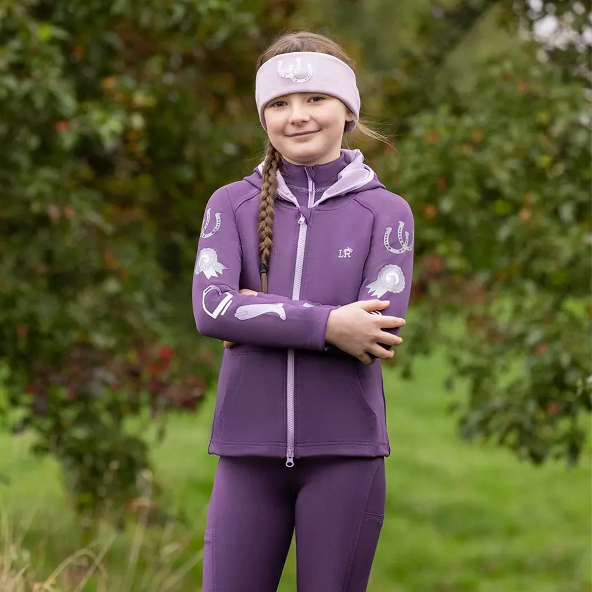 Giddy Up Gymkhana Zip Jacket by Little Rider Purple