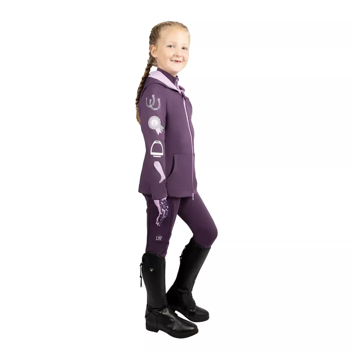 Giddy Up Gymkhana Zip Jacket by Little Rider Purple