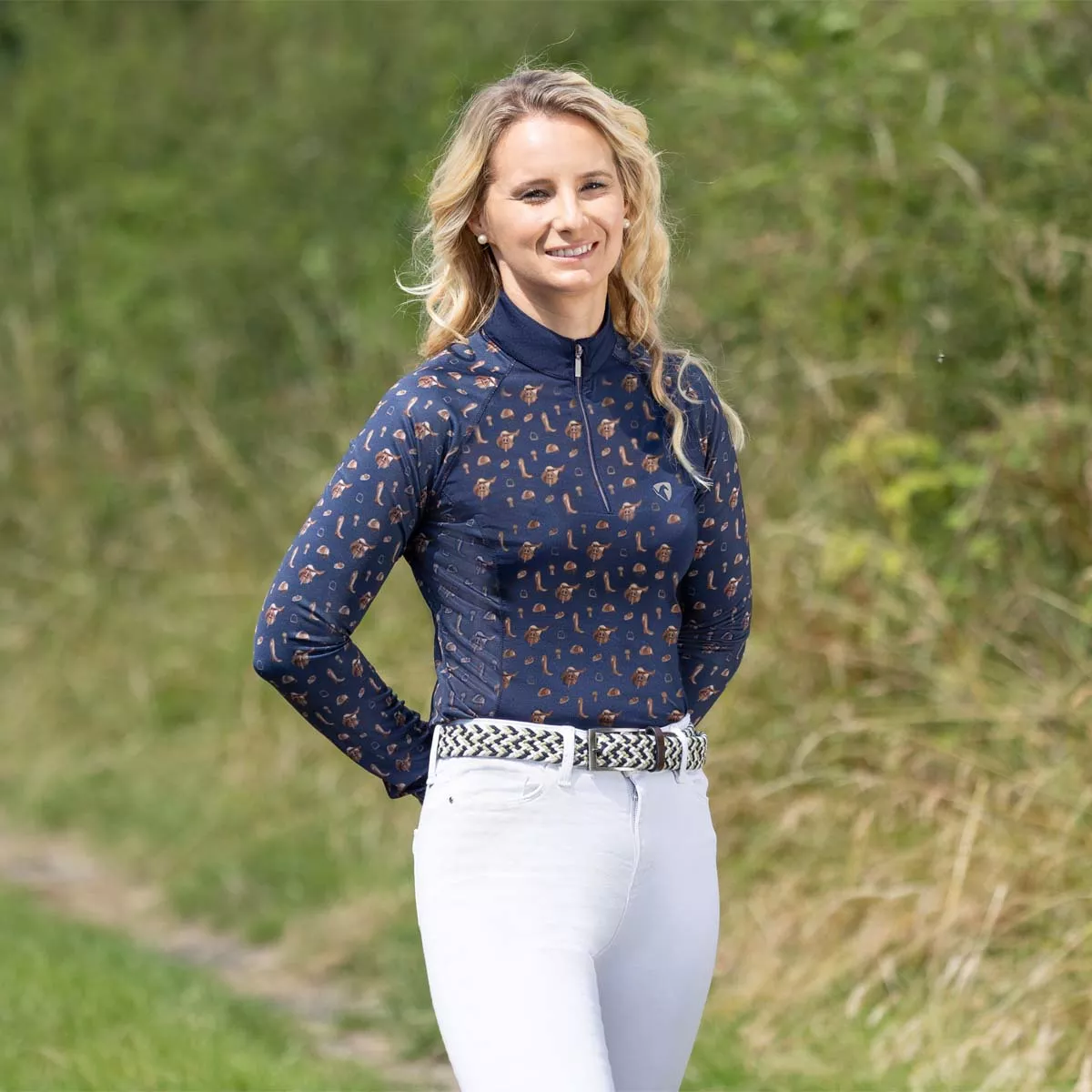 Hy Equestrian Elevate Country Base Layer Navy Blue