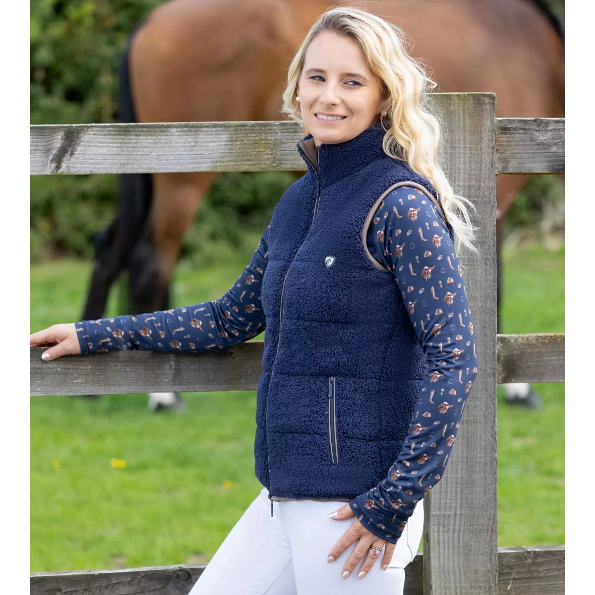 Hy Equestrian Elevate Country Base Layer Navy Blue