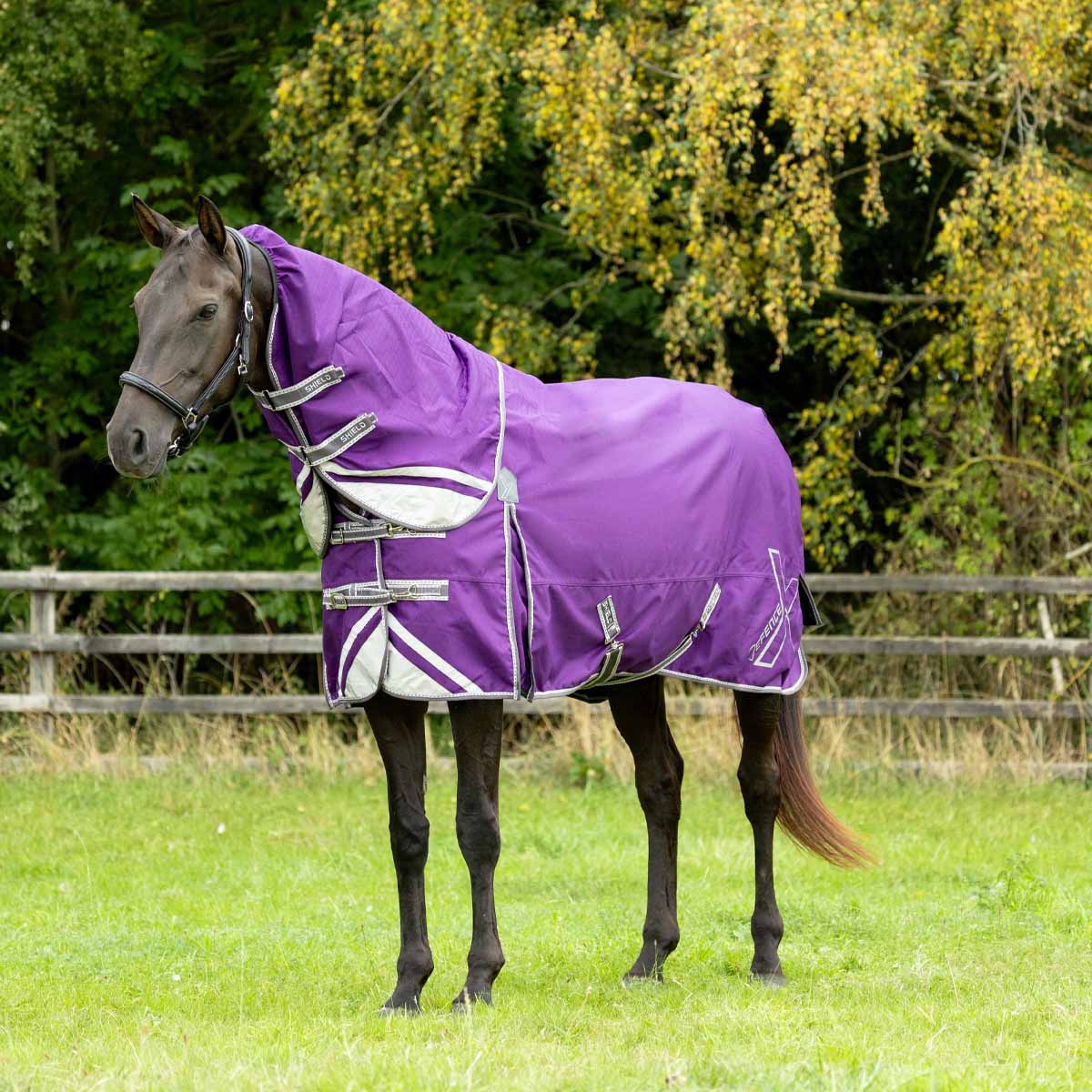 Defence X Sheild 300 Turnout with Detachable Neck Purple