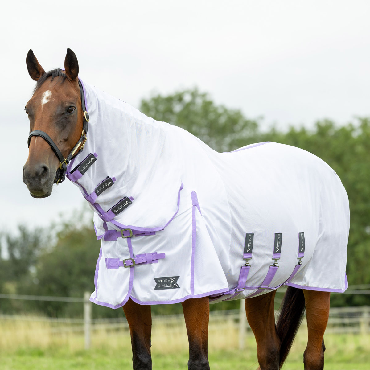 StormX Empra Gladiator UV Combi Fly Rug White/Lilac