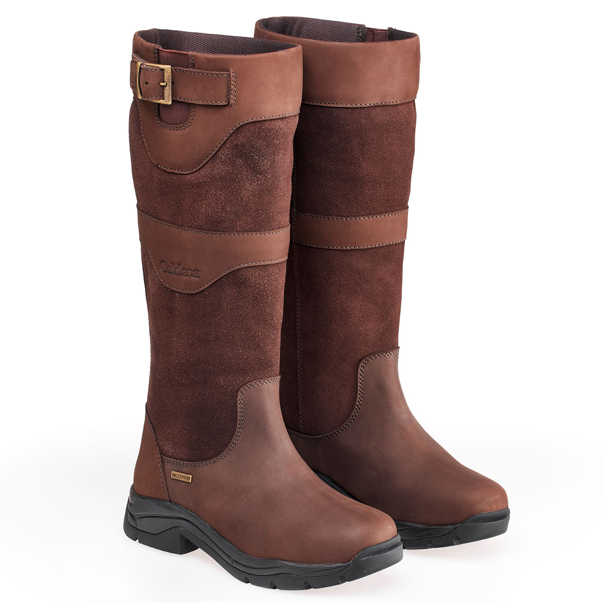 Caldene Waterproof Country boot Wide Fit Brown