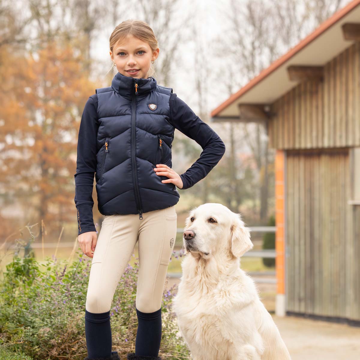 Covalliero Junior Body Warmer Dark Navy
