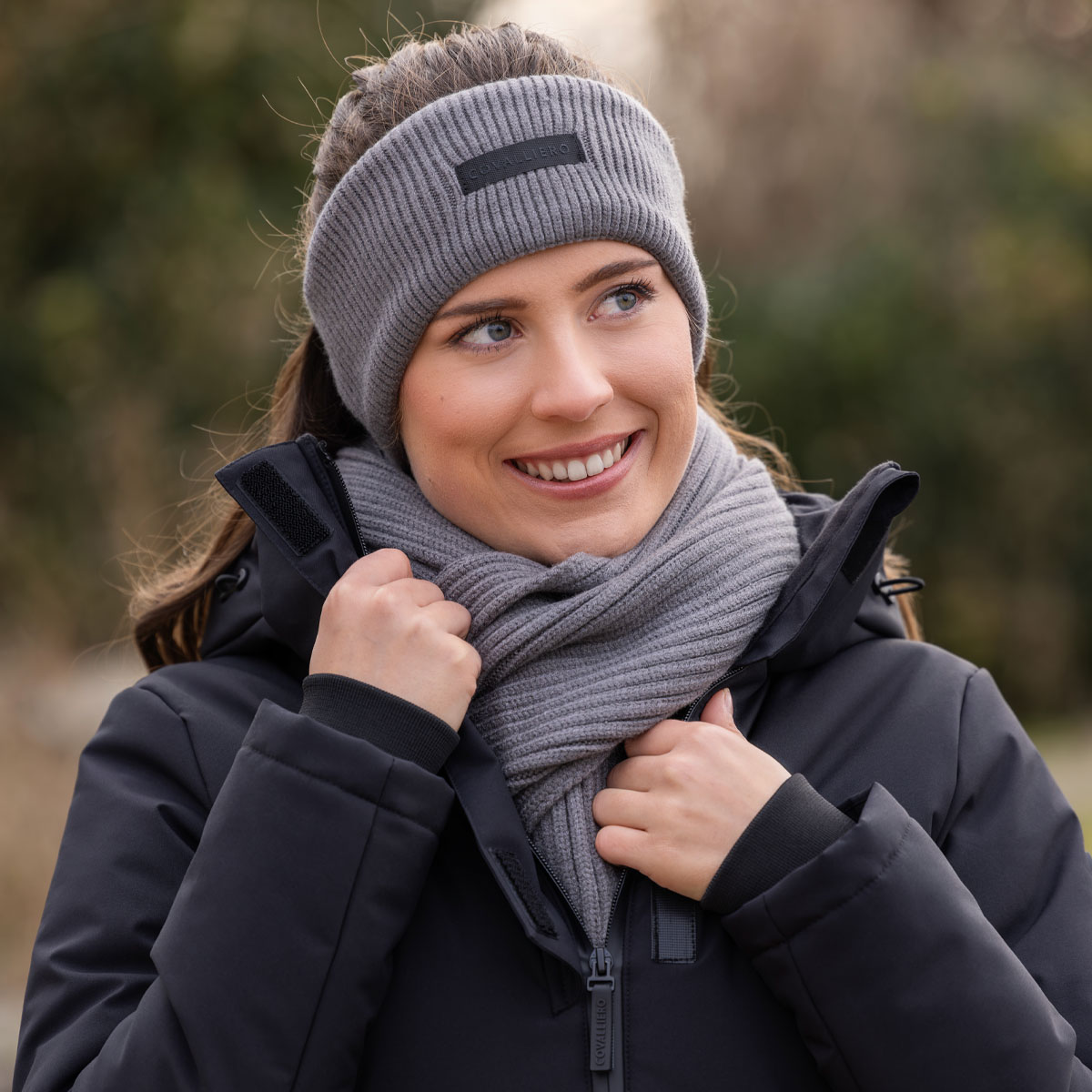 Covalliero Scarf Steel 