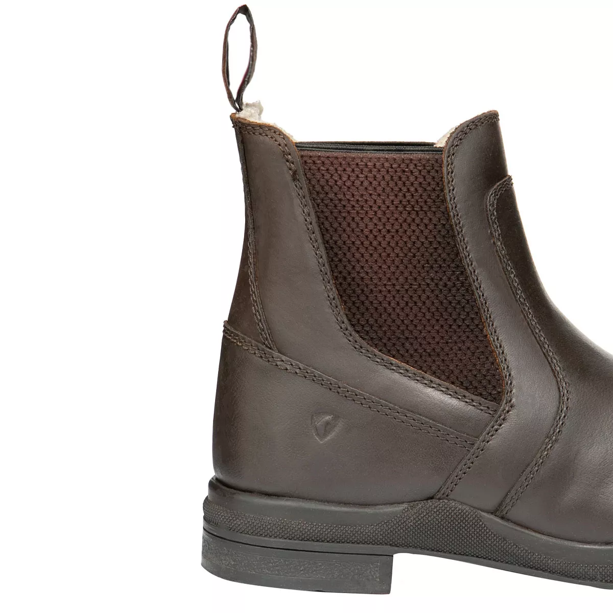 Hy Equestrian Fleece Lined Wax Leather Jodhpur Boot Brown