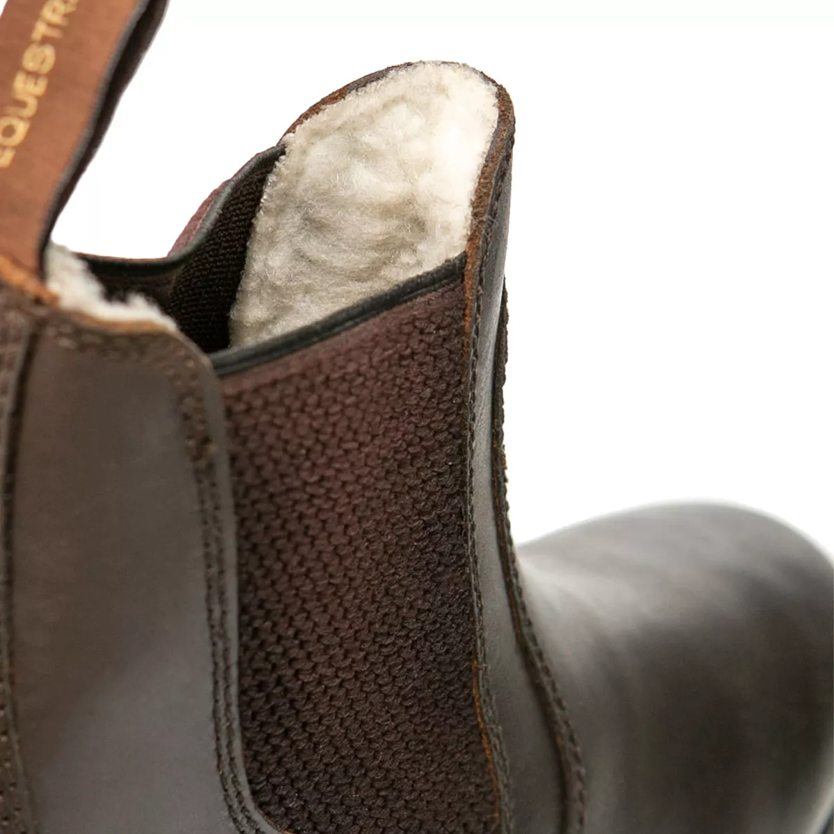 Hy Equestrian Fleece Lined Wax Leather Jodhpur Boot Brown