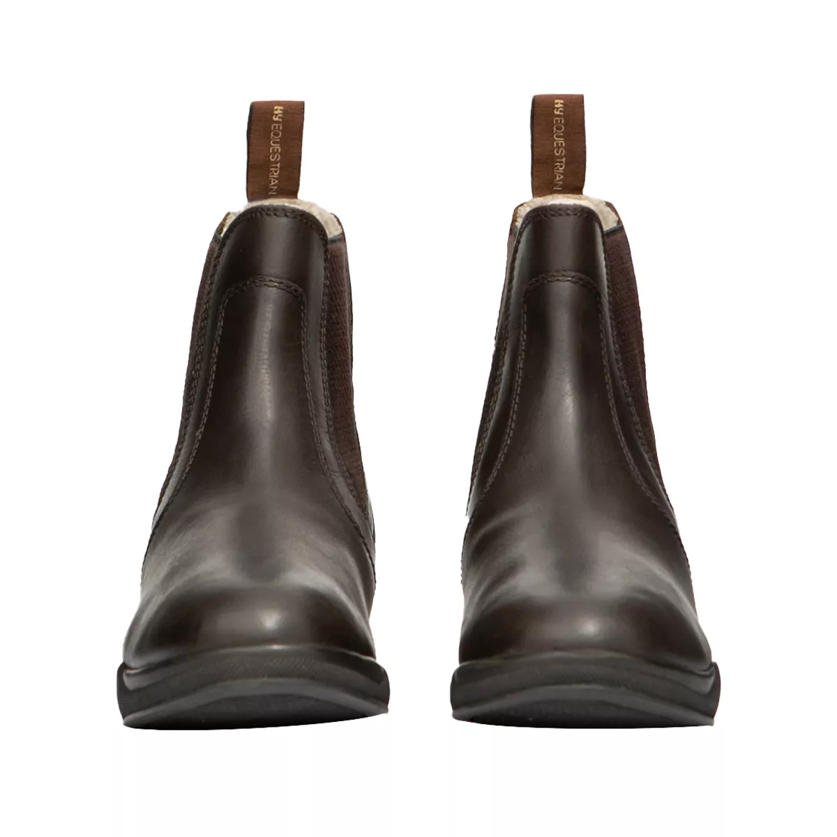 Hy Equestrian Fleece Lined Wax Leather Jodhpur Boot Brown