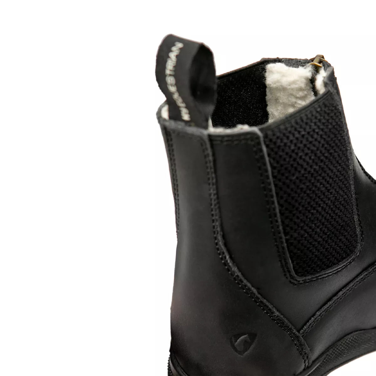 Hy Equestrian Fleece Lined Wax Leather Zip Jodhpur Boot Black