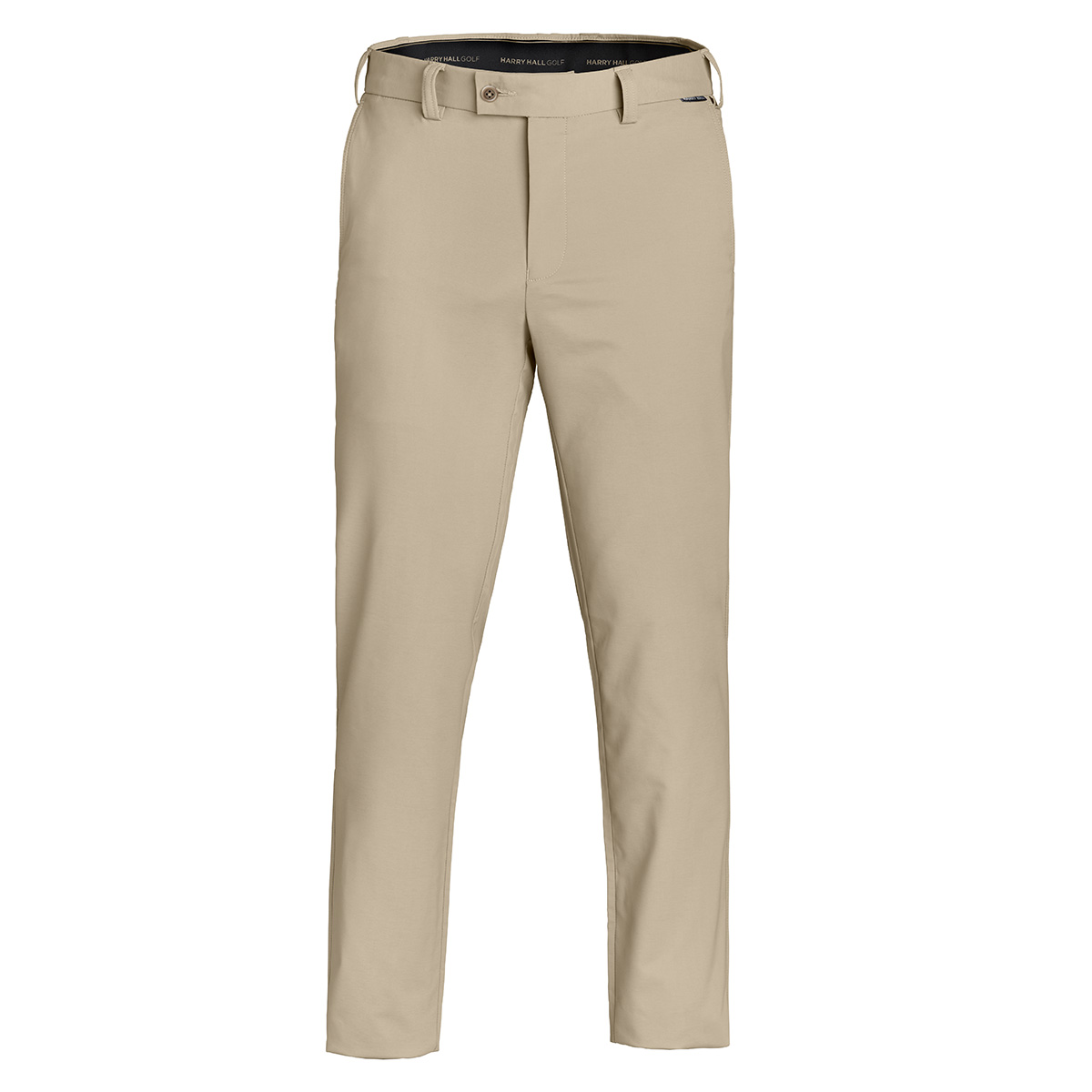 Harry Hall Mens Stretch Golf Trousers Regular Leg Stone