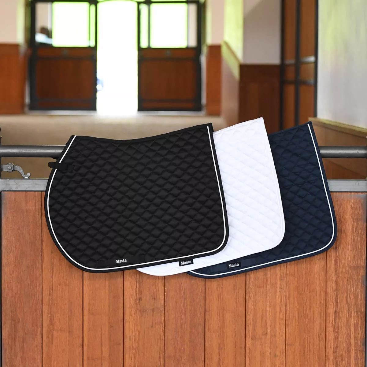 Personalised Masta GP Saddle Pad White
