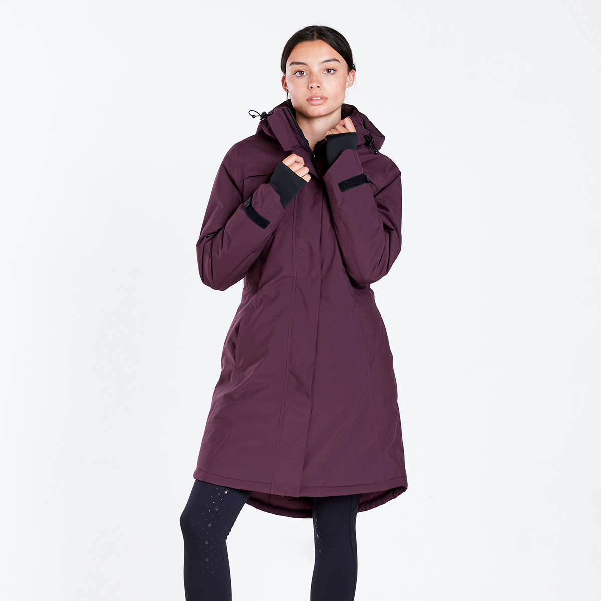Harry Hall All-Weather Long Coat Wine