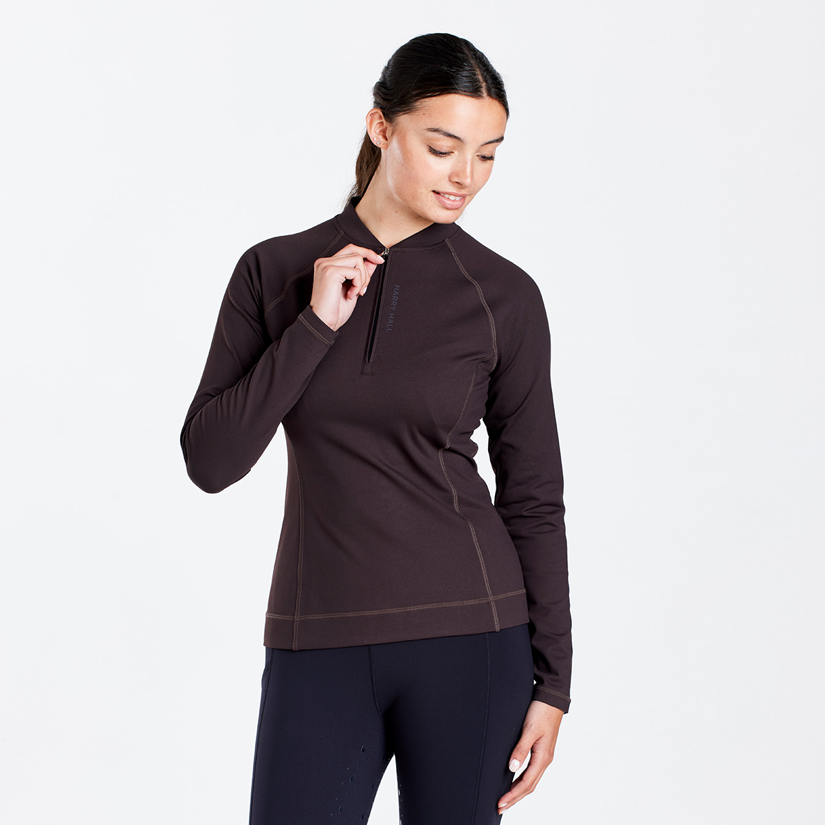 Harry Hall Womens Thermal Baselayer Dark Brown