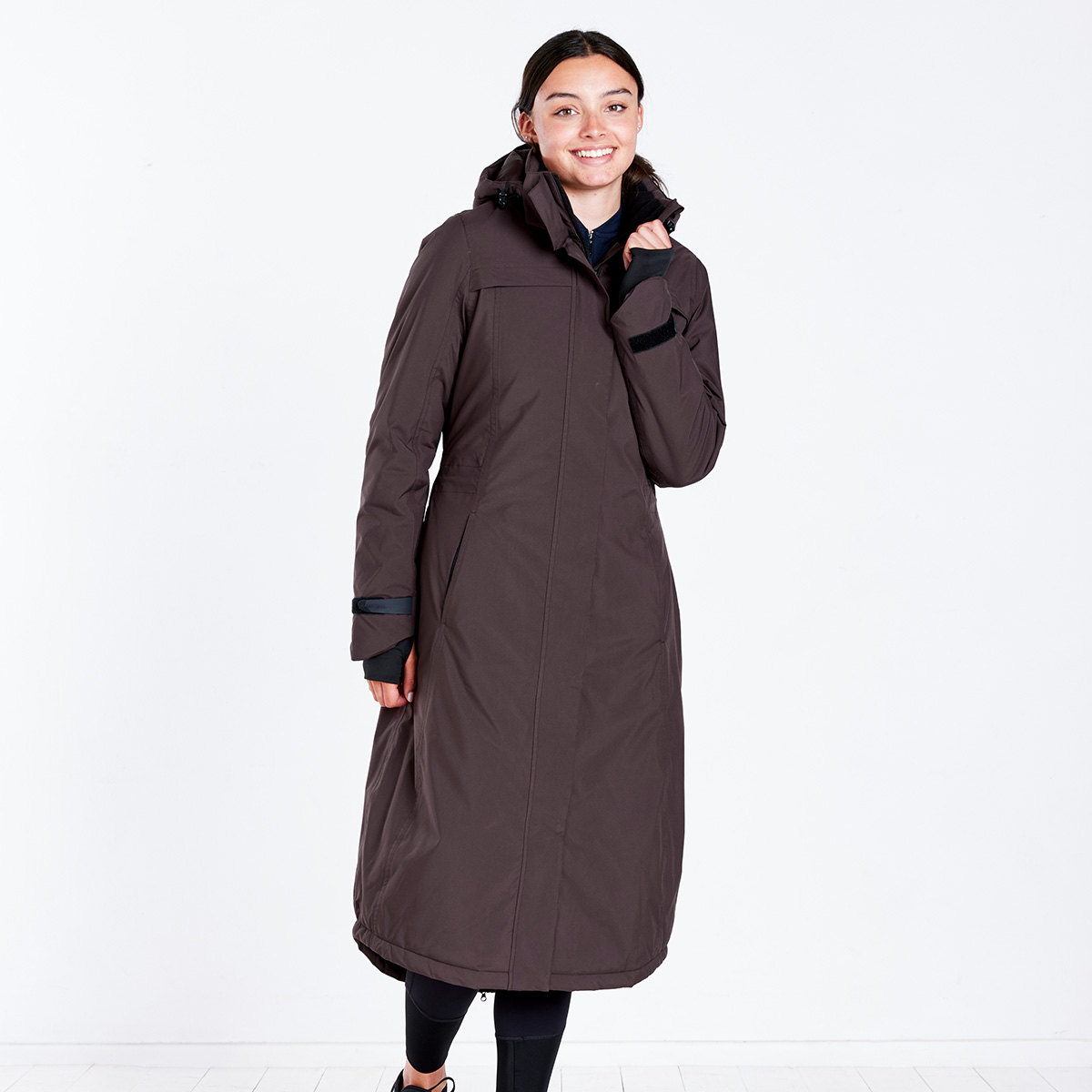 Harry Hall All-Weather Full Length Coat Dark Brown