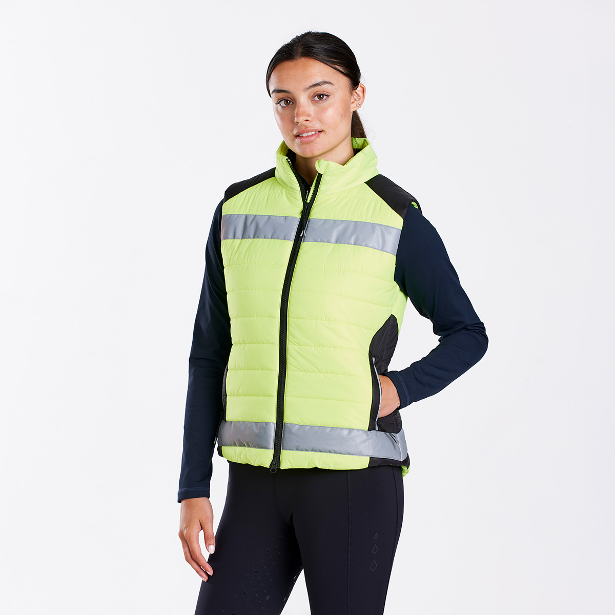 Harry Hall Hi-Viz Gilet Fluorescent Yellow