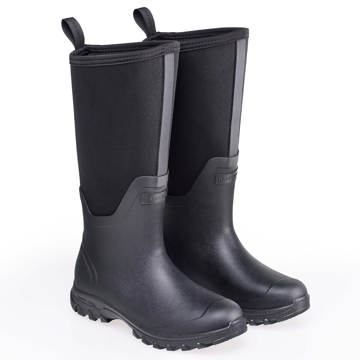 Harry Hall Neoprene Wellington Black