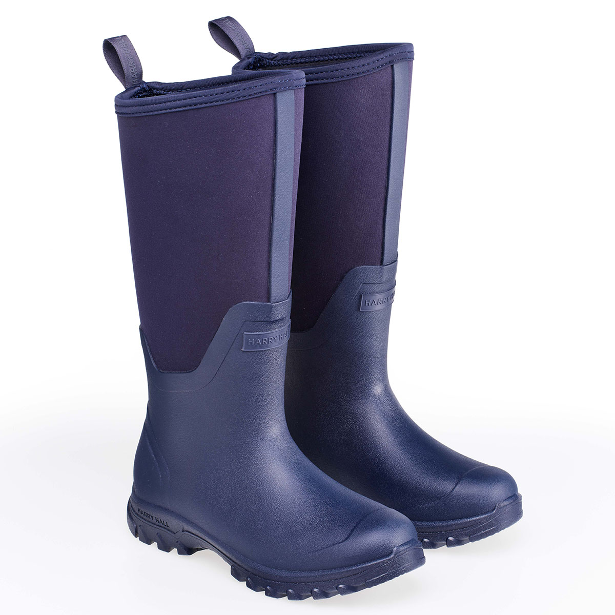 Harry Hall Neoprene Wellington Navy Blue