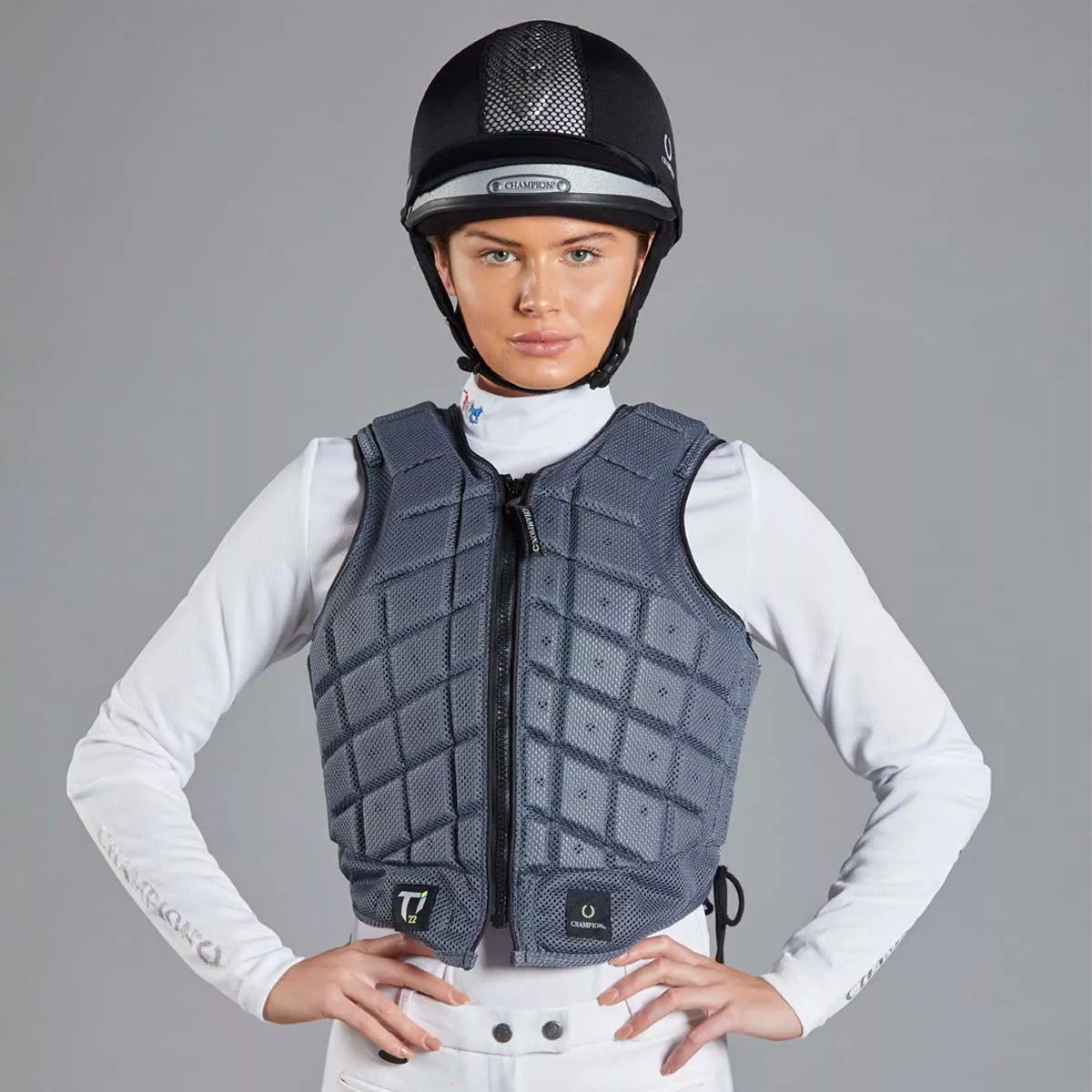 Champion Revolve Junior X-Air MIPS Jockey Helmet Silver 51cm - 61cm 
