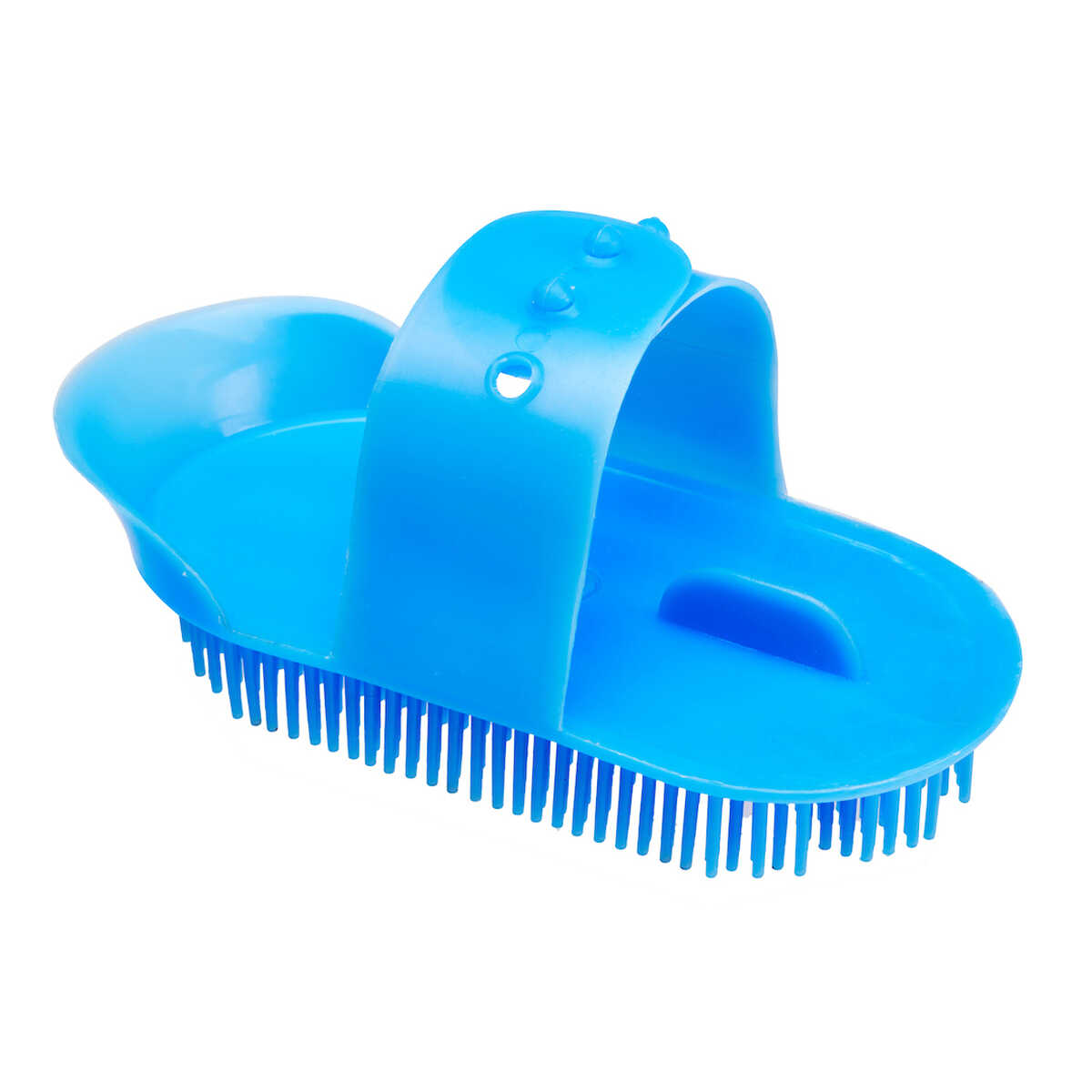Cottage Craft Plastic Curry Comb Blue