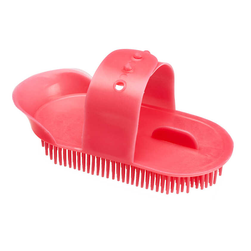 Cottage Craft Plastic Curry Comb Red