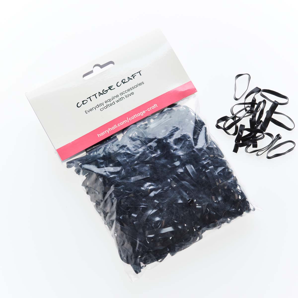 Cottage Craft Magic Plaiting Bands - 500 Pack - Black