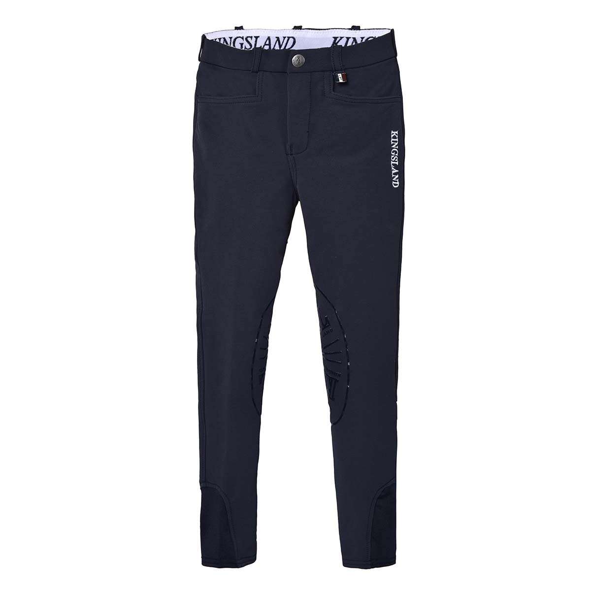 Kingsland Kitti Girls J-Tec Knee Grip Breeches Navy Blue
