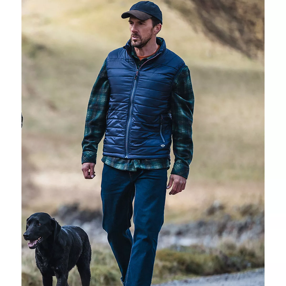 Hoggs Of Fife Kingston Rip-Stop Gilet Navy/Merlot