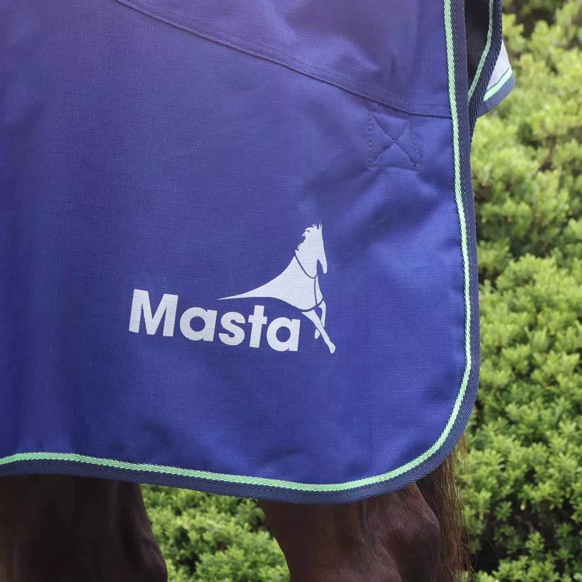 Fieldmasta 100g Lightweight Combo Neck Turnout Rug Navy Blue