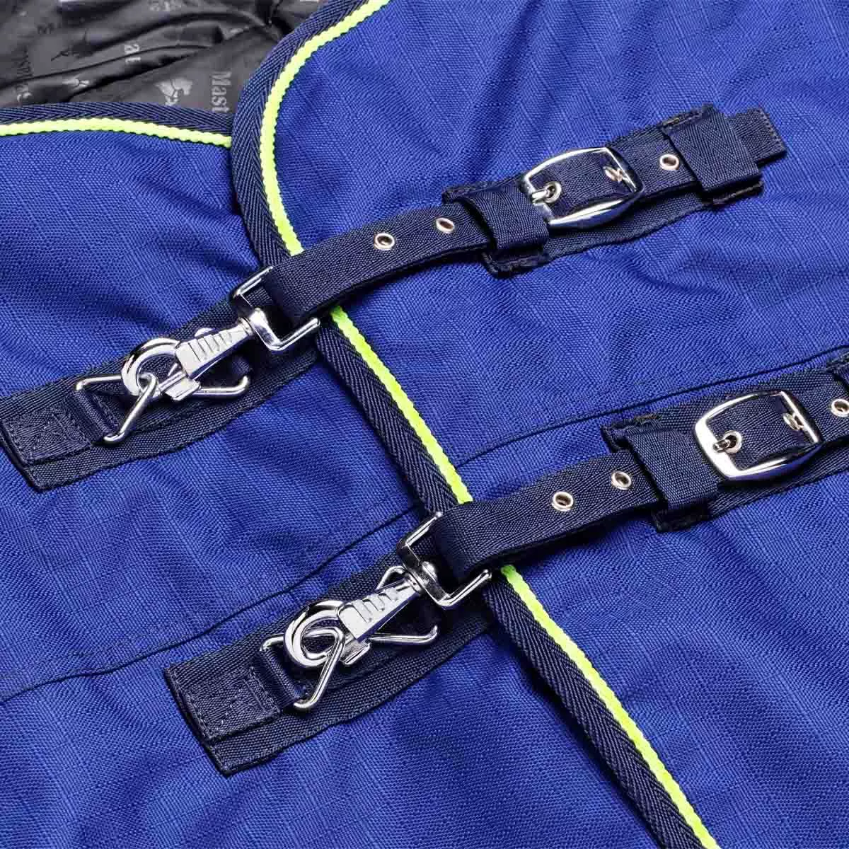 Fieldmasta 100g Lightweight Combo Neck Turnout Rug Navy Blue