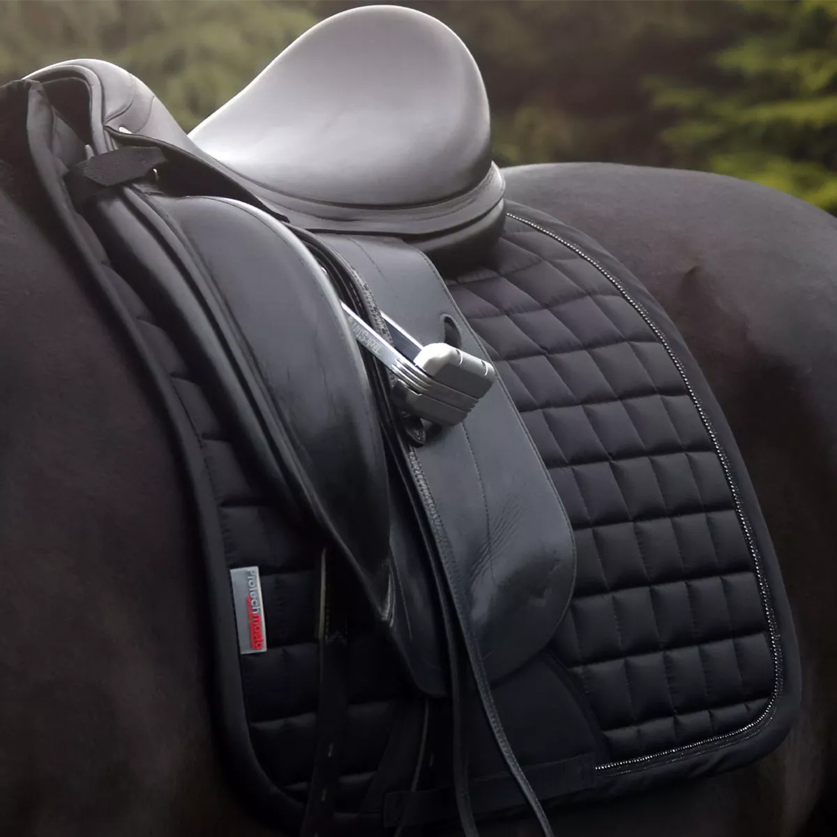 Protechmasta Far Infrared Crystal Dressage Saddle Pad Black