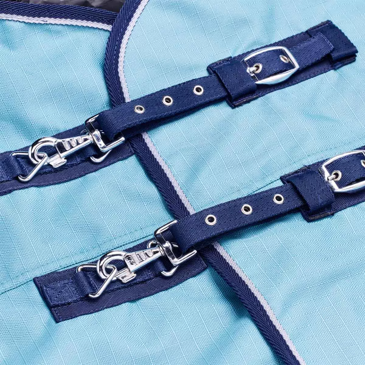 Fieldmasta 40g Lightweight Combo Neck Turnout Rug Ice Blue