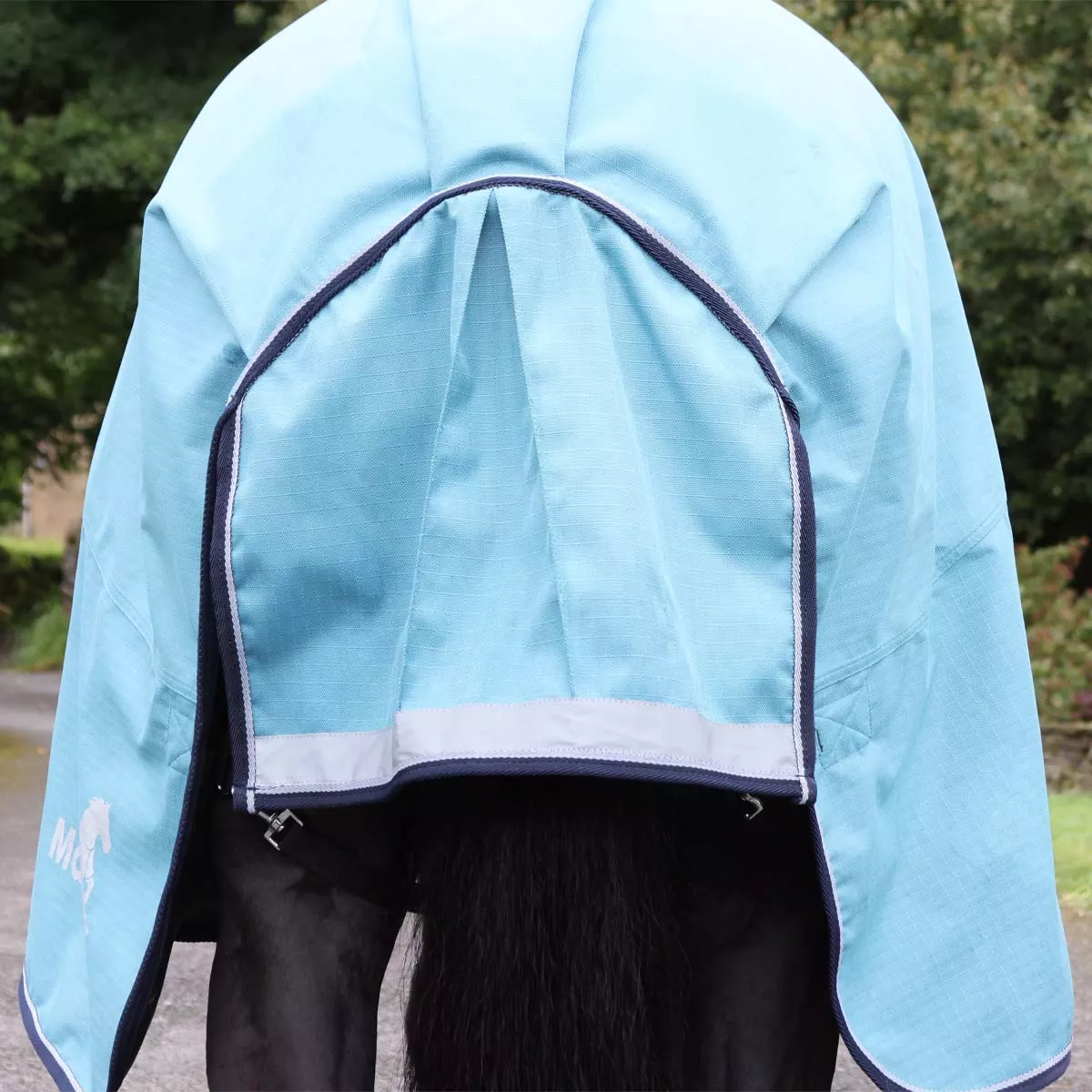 Fieldmasta 40g Lightweight Combo Neck Turnout Rug Ice Blue