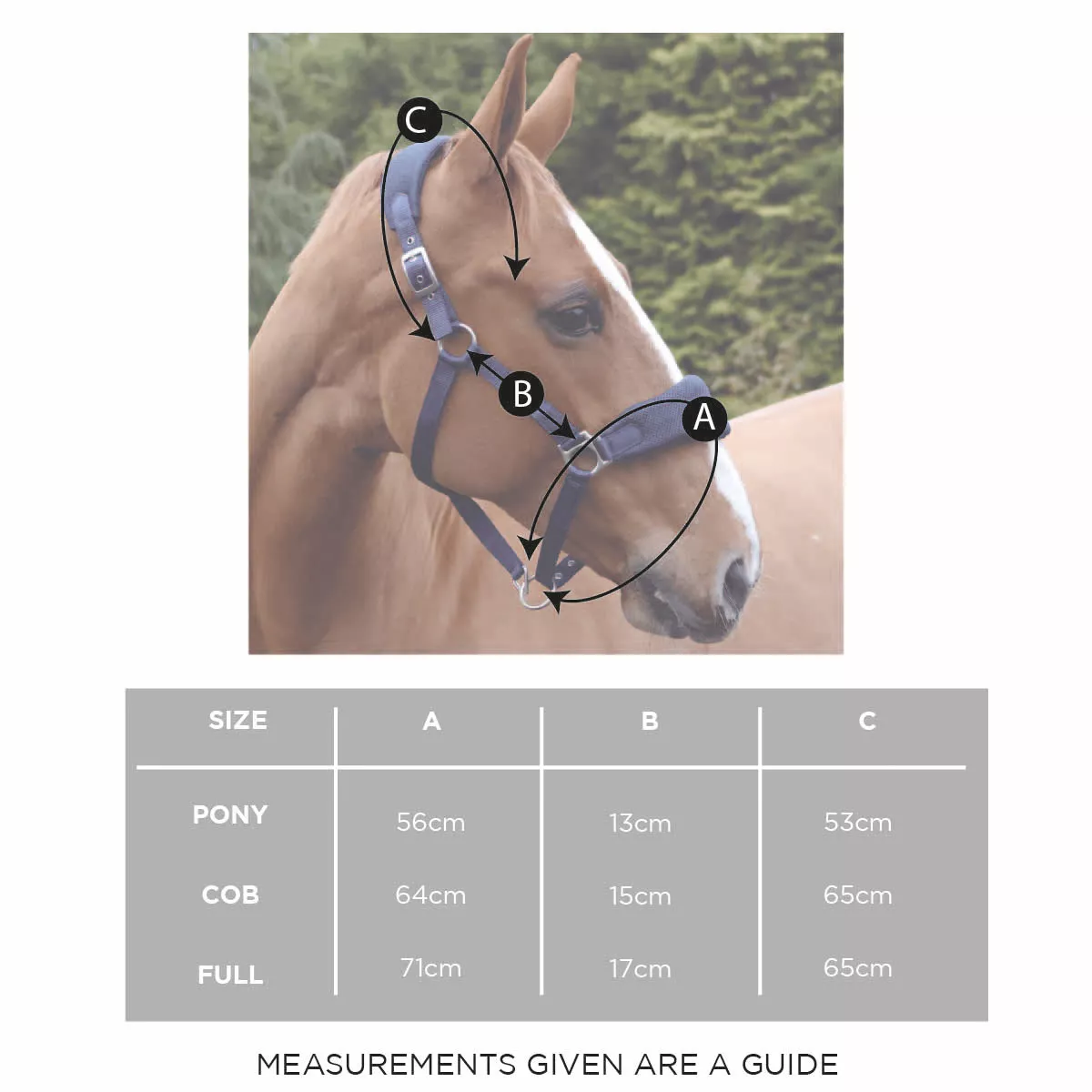 Cottage Craft Airmesh Headcollar Navy Blue