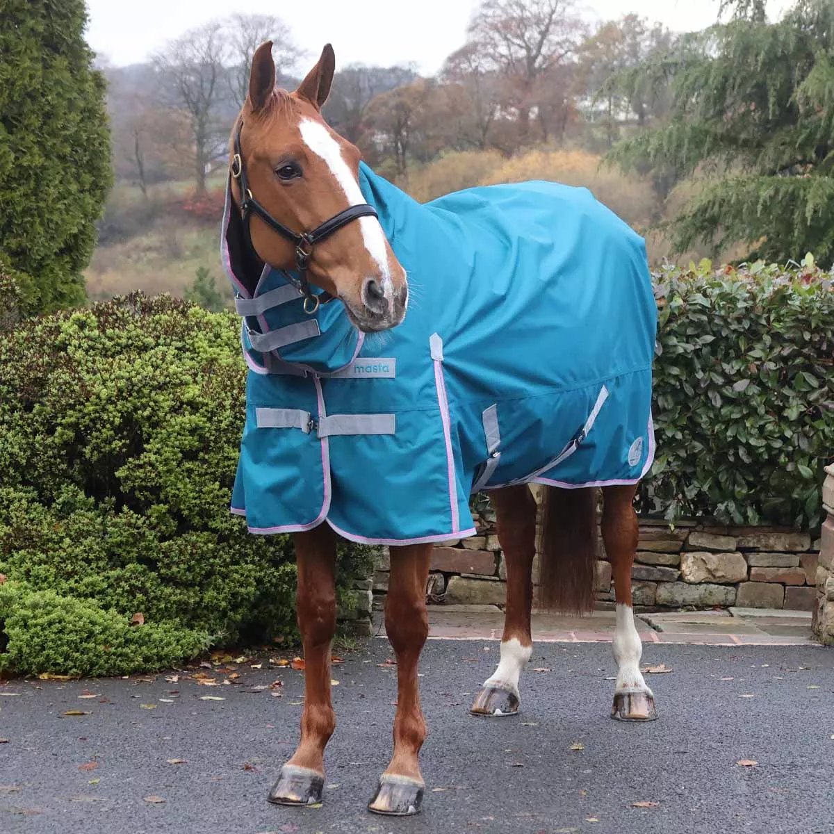 Ventomasta 0g Lightweight Combo Neck Turnout Rug Petrol Blue