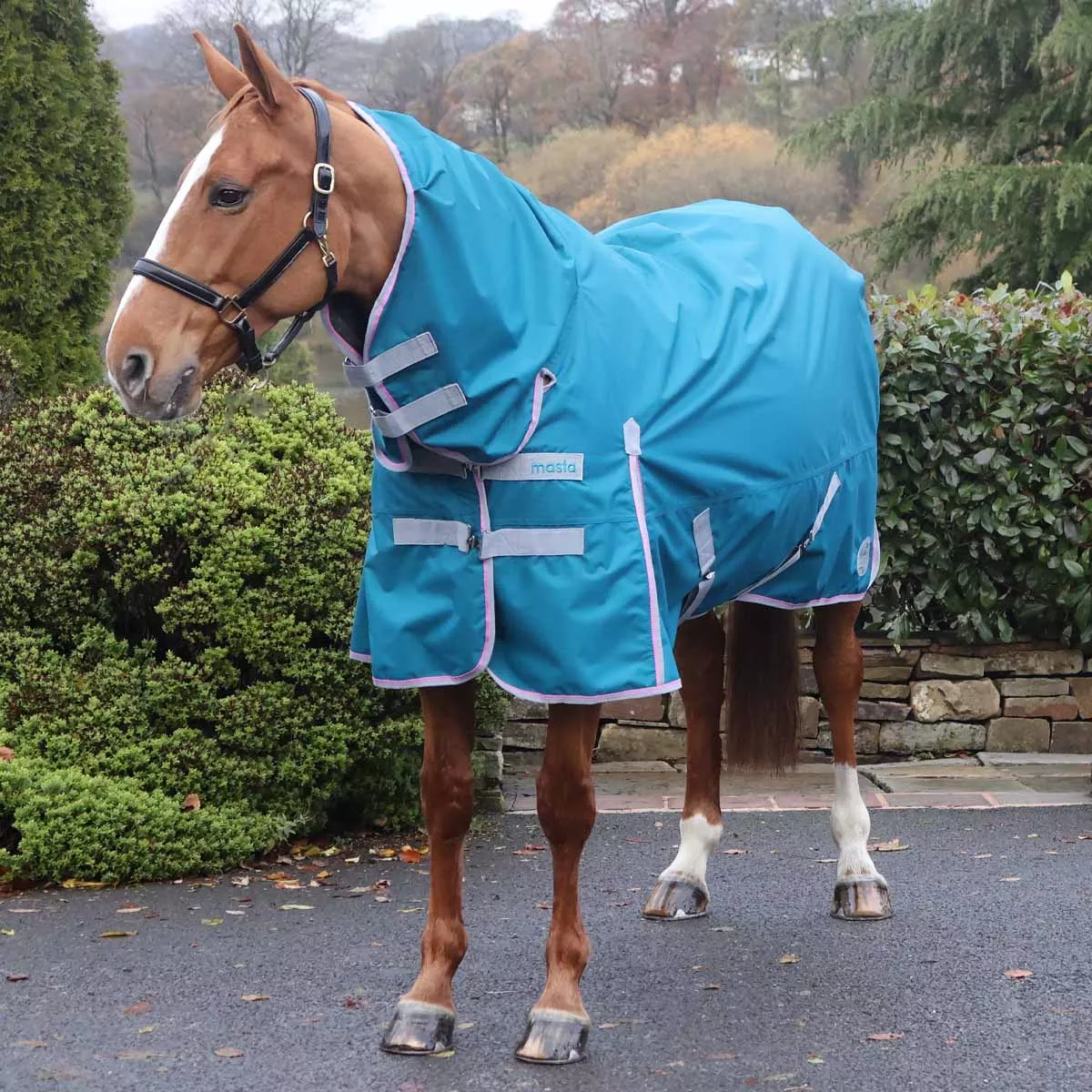 Ventomasta 0g Lightweight Combo Neck Turnout Rug Petrol Blue