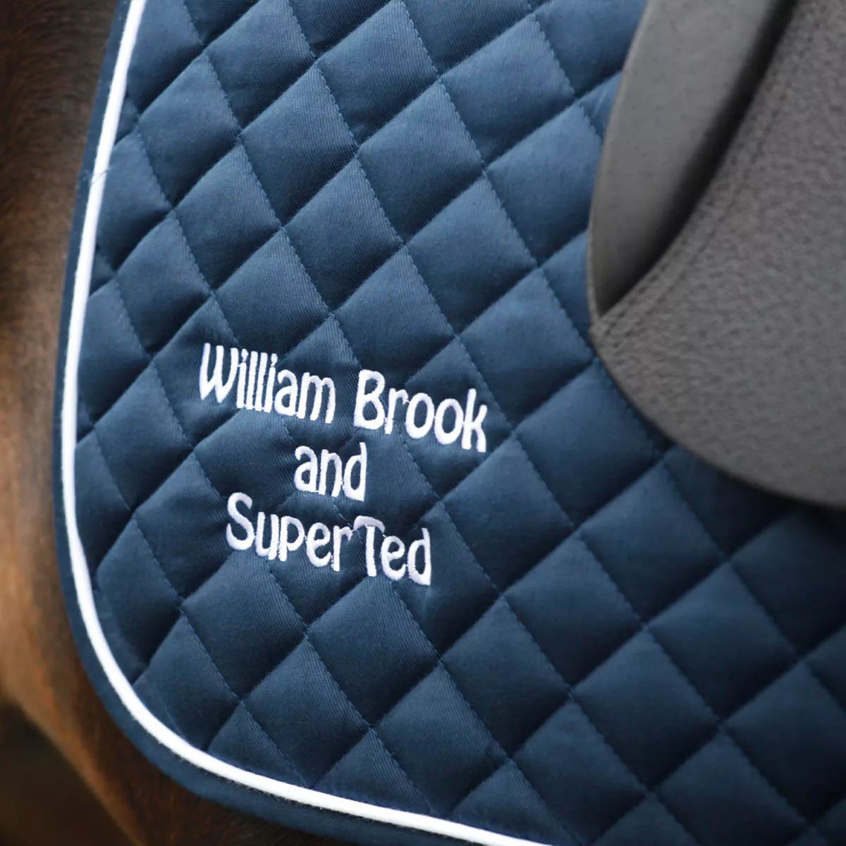 Personalised Masta GP Saddle Pad Navy Blue