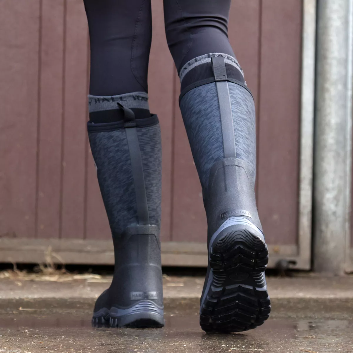 Harry Hall Mud Boot Neoprene Wellington Black