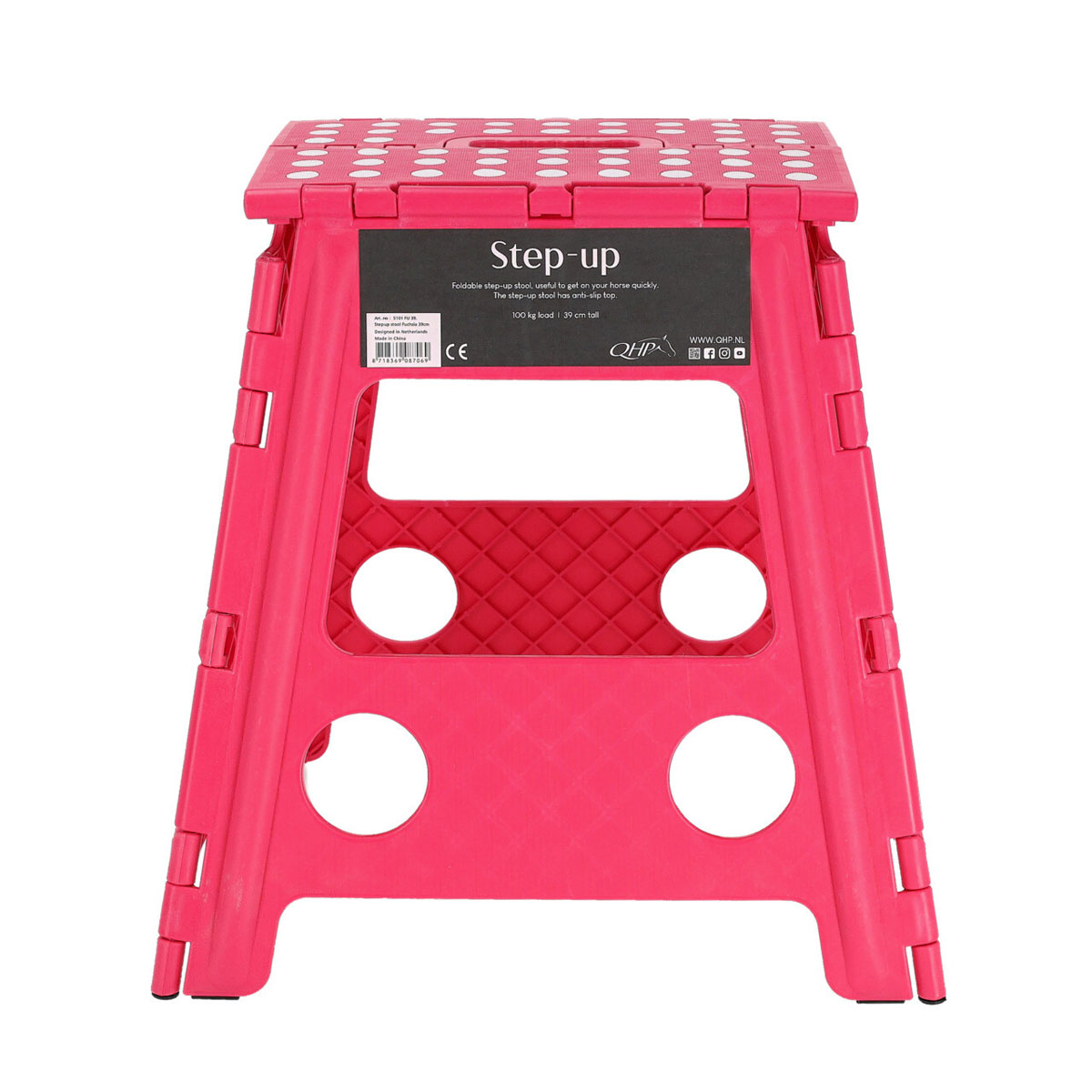 QHP Step-Up Stool 39cm Fuchsia 