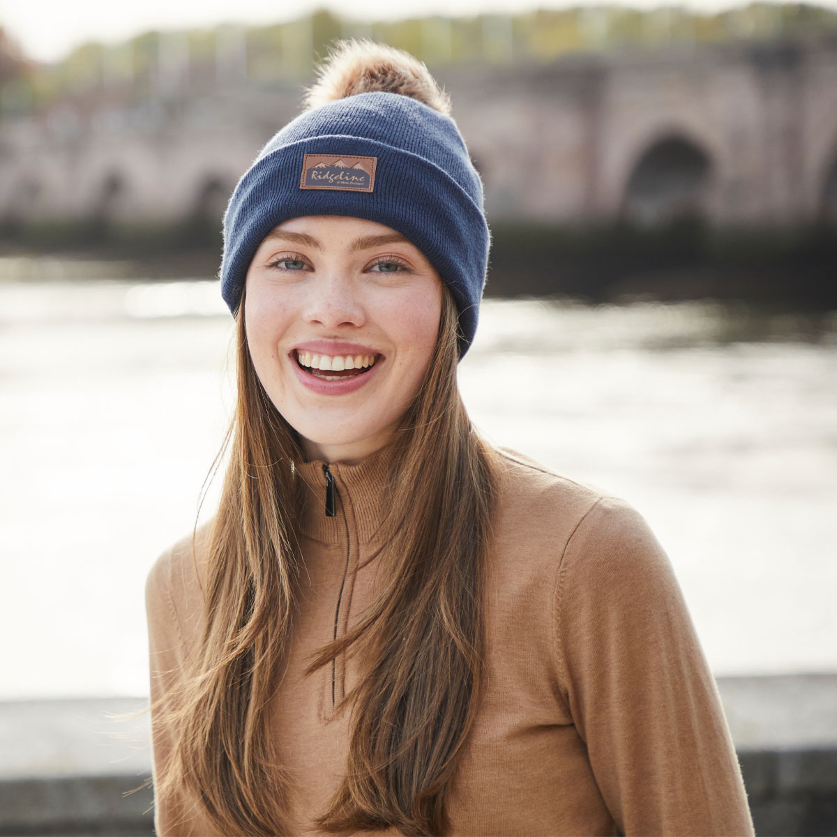Ridgeline Heritage Fine Knit Bobble Hat Tarn