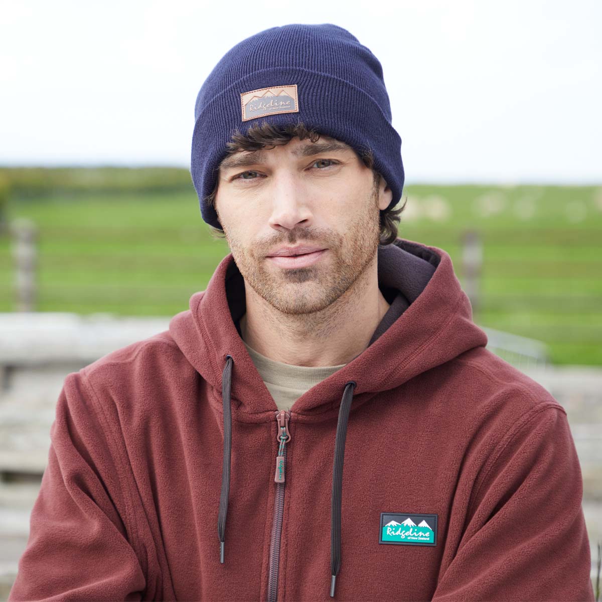 Ridgeline Heritage Fine Knit Beanie Navy Blue 