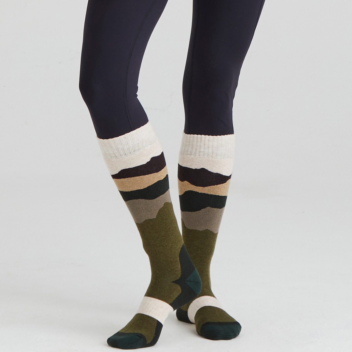 Ridgeline Merino Wool Socks Full Length Olive
